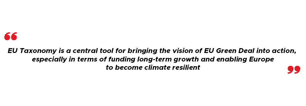 Aligning with the goals of the EU Taxonomy