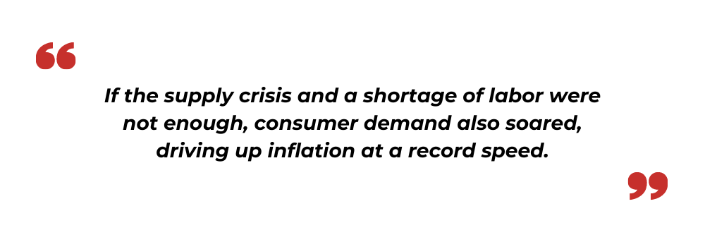 Supply crisis  and shortage of labor