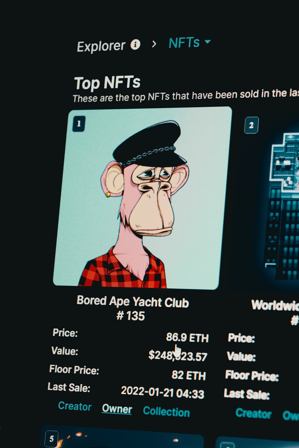 Bored ape yacht club NFT